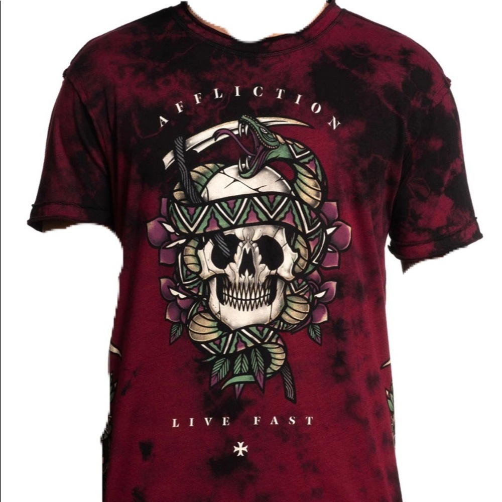 Mens Affliction reversible shirt